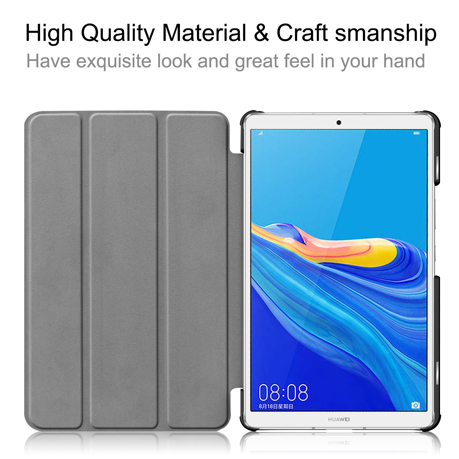 10.4" Tri-Fold Cover Soft TPU leather Shell Magnetic Full-wrap case for Honor Pad V6 - Image 5