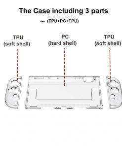 Alternative view of NS2 Crystal Clear TPU Soft Case Full Cover for Nintendo Switch 2 Console & Controllers