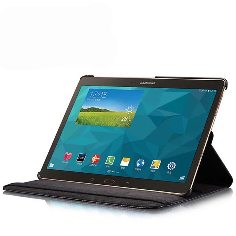 10.5" Rotating Folio Case Leather Shell Protective Cover for Samsung Galaxy Tab S 10.5 (SM-T800/ T805) - Image 4