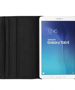 360° Rotating Pebbled Leather Case Folio Shell Protective Cover for Samsung Galaxy Tab E 9.6'' (SM-T565/ T567)