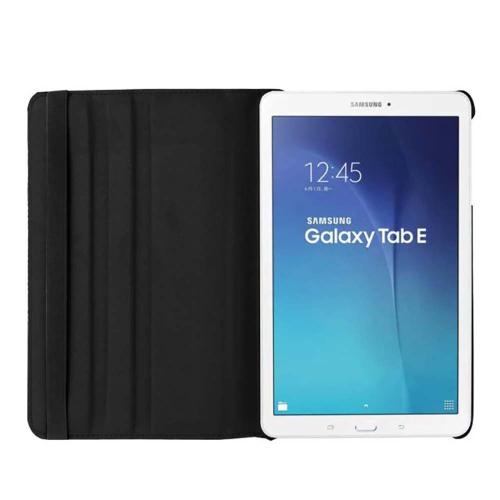 360° Rotating Pebbled Leather Case Folio Shell Protective Cover for Samsung Galaxy Tab E 9.6'' (SM-T565/ T567)