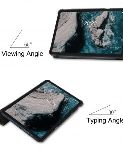 Alternative view of 12" Tri-fold Shell Smart Case Slim Shockproof Leather Cover for Doogee T36