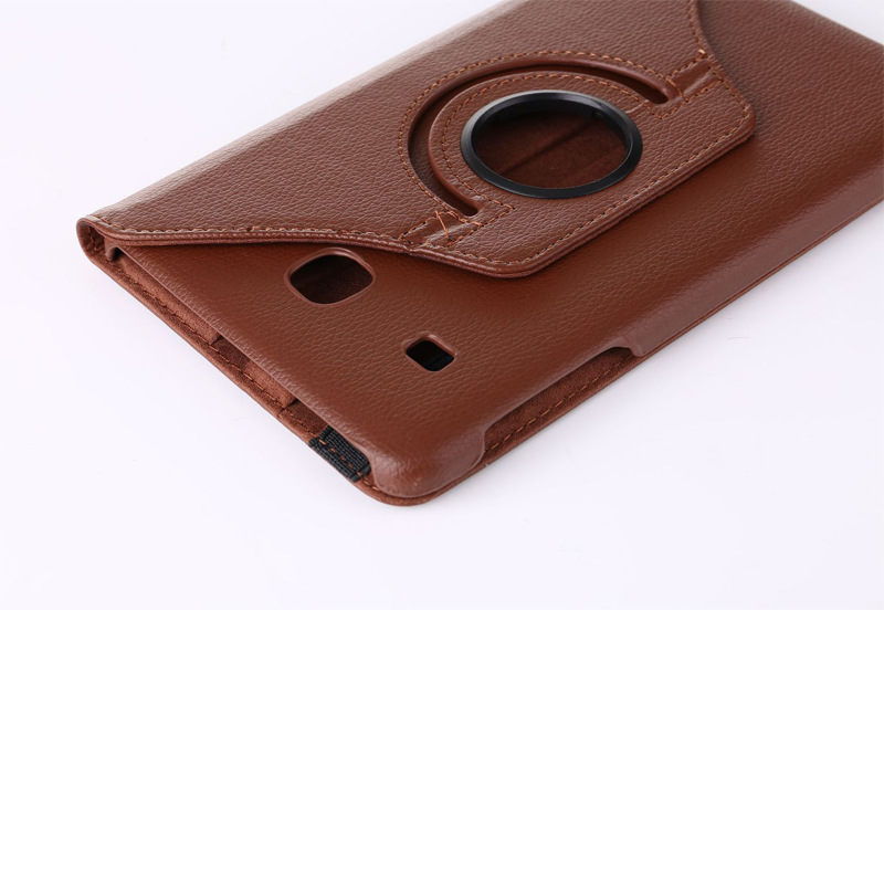 360° Rotating Pebbled Leather Case Folio Shell Protective Cover for Samsung Galaxy Tab E 8'' (T377/ T375) - Image 6