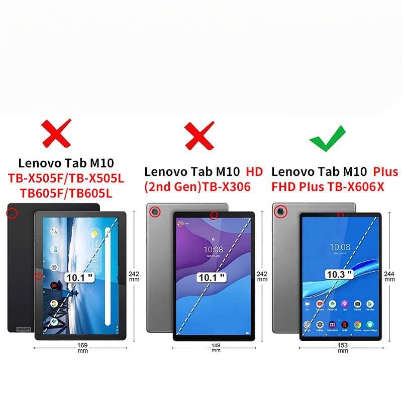 10.3" Leather Protective Cover Soft PU Shell Magnetic Full-wrap case for Lenovo Tab M10 FHD Plus TB-X606 - Image 6