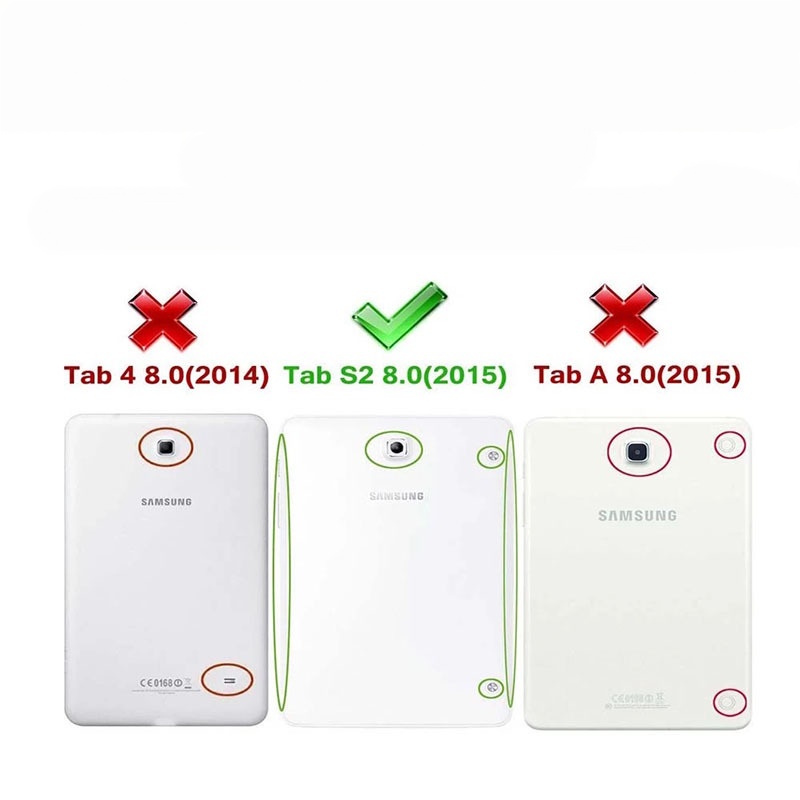 8" Tri-Fold Case Magnetic Full-Body Protective Cover Folio Shell for Samsung Galaxy Galaxy Tab S2 8.0 (SM-T710/ T715/ T713/ T719) - Image 13