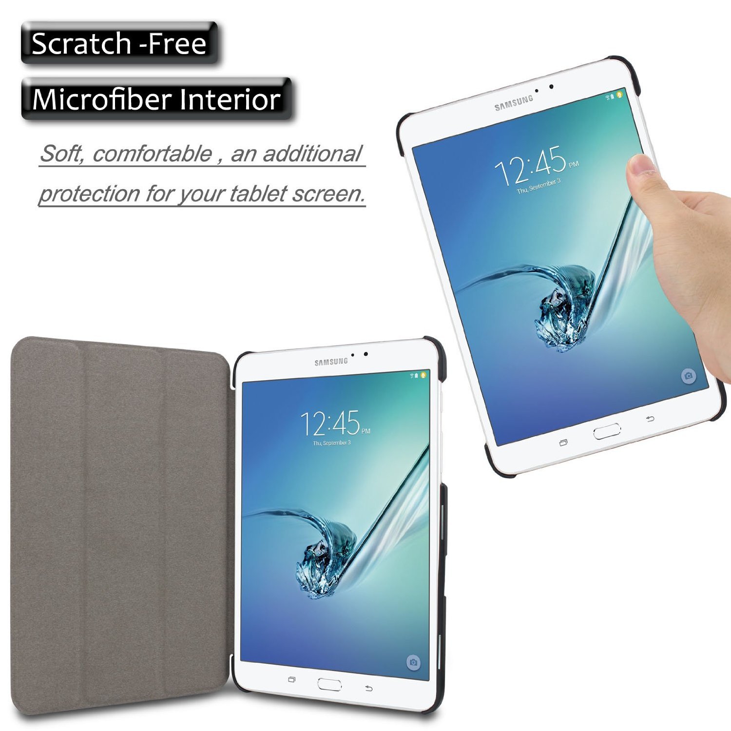 9.7" Tri-Fold Case Magnetic Protective Cover Folio Shell for Samsung Galaxy Tab S2 (SM-T815C/ T813) - Image 5