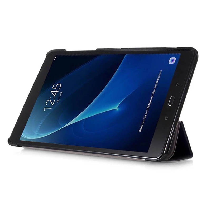 10.1" Tri-Fold Cover Soft leather Shell Folio case for Samsung Galaxy Tab A6 (Model SM-T580/ T585/ T587) - Image 2