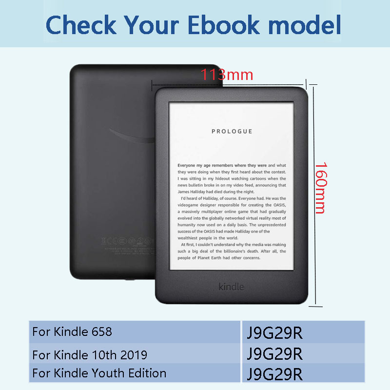 6" Flip Shell Leather Case Drop-Proof Protective Cover for Kindle 10th Youth Edition 2019 (Model J9G29R)/ Kindle 658 - Image 4