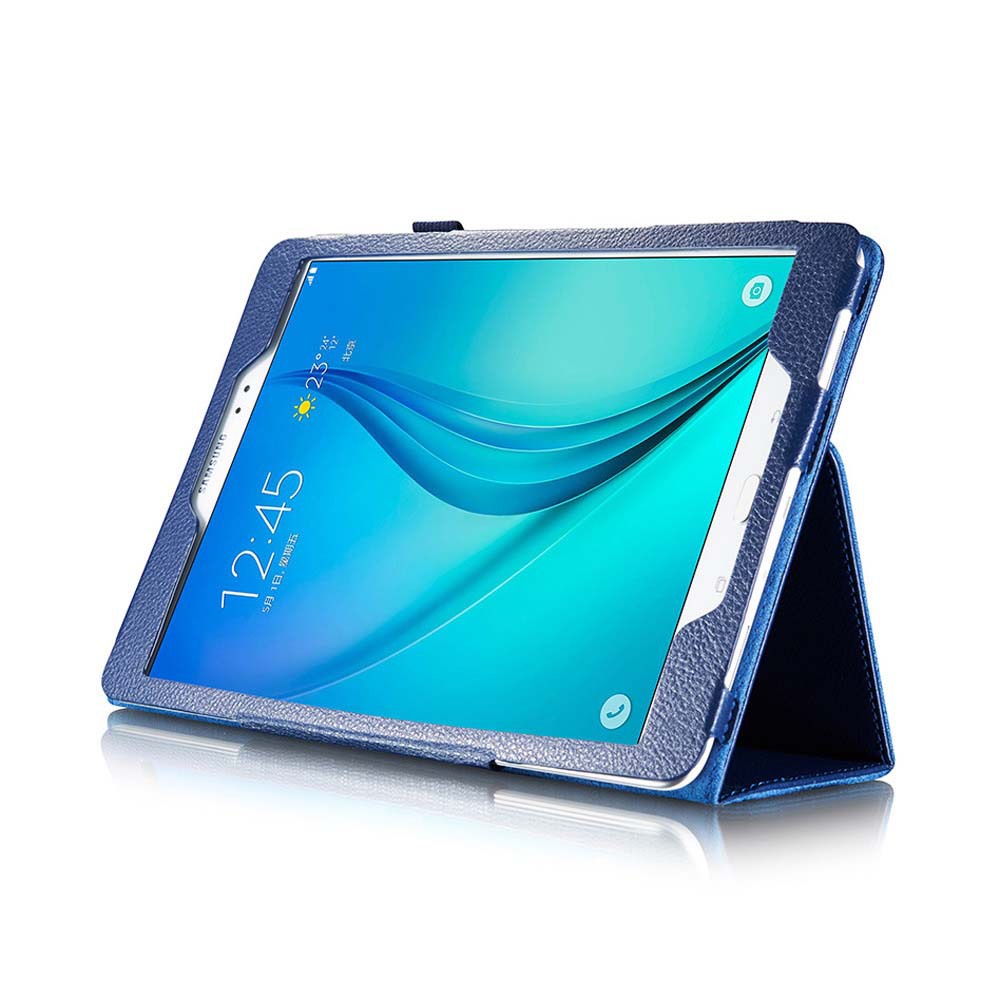 9.7" Two-Fold Folio Stand Case Back Clip Shell Protective Cover for Samsung Galaxy Tab S3 9.7 (SM-T820/ T825) - Image 2