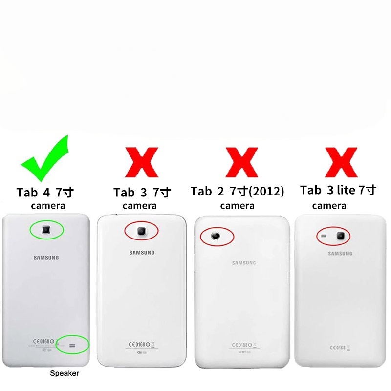 7" Tri-Fold Cover Full-Edge Coverage Shell Folio case for Samsung Galaxy Tab 4 (Model SM-T230/ T231/T235) - Image 9