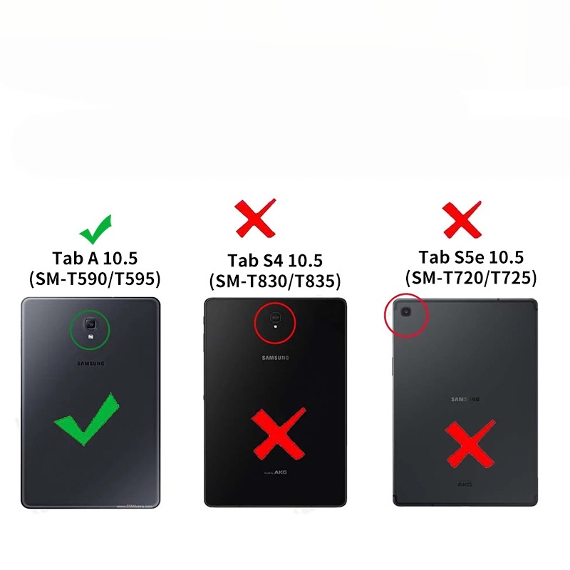 10.5" Foldable Stand Case Leather Shell Drop-Proof Protective Cover for Samsung Galaxy Tab A 10.5 (Model SM-T590/ T595) - Image 8