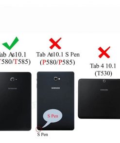 Alternative view of 10.1" Tri-Fold Cover Soft leather Shell Folio case for Samsung Galaxy Tab A6 10.1 (Model T580/ T585C)