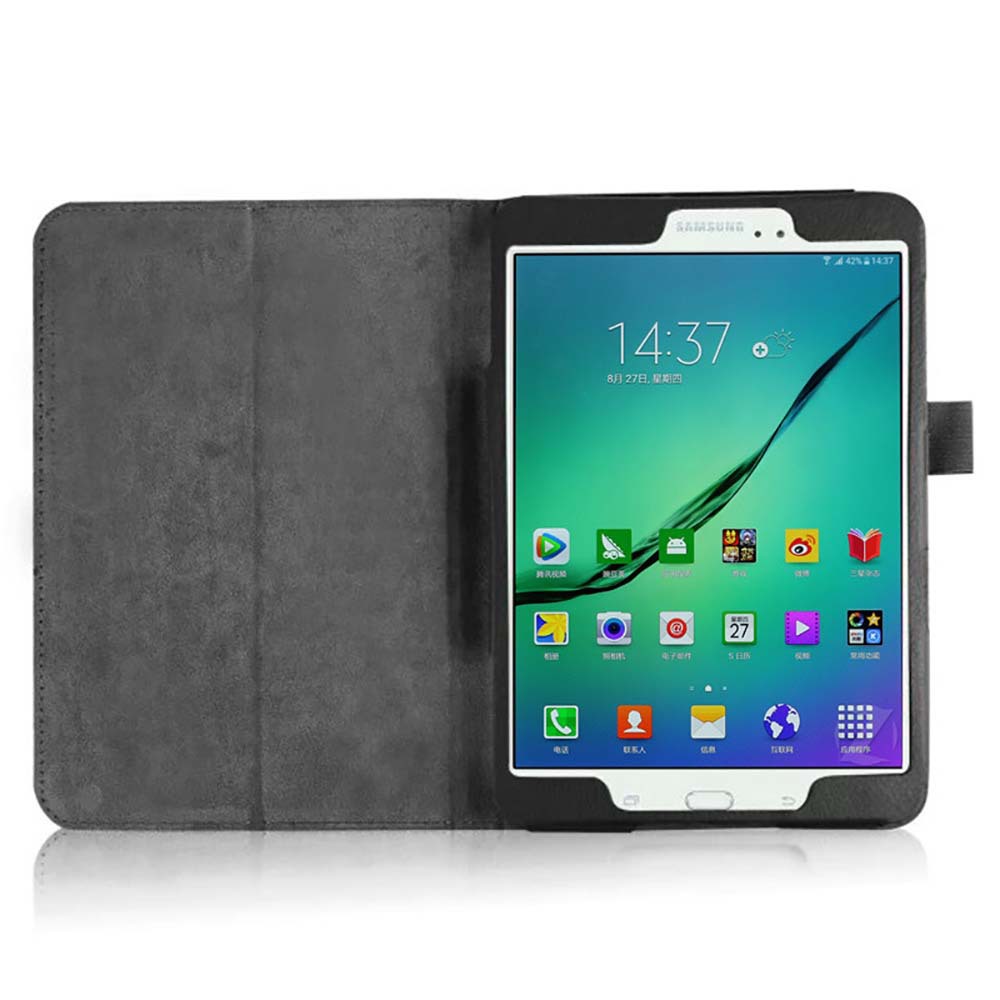 9.7" Two-Fold Folio Stand Case Back Clip Shell Protective Cover for Samsung Galaxy Tab S2 9.7 (SM-T810/ T815) - Image 4