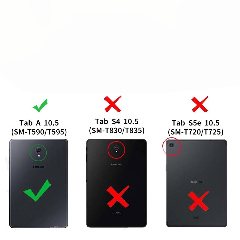 10.5" Rotating Folio Case Leather Shell Protective Cover for Samsung Galaxy Tab A 10.5 (Model SM-T590/ T595) - Image 9