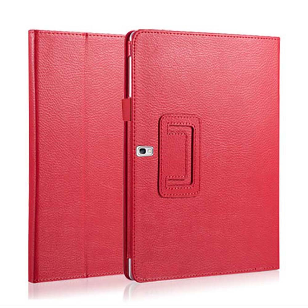 10.1" Foldable Stand Case Leather Shell Drop-Proof Protective Cover for 2014 Samsung Galaxy Note 10.1 (Model SM-P600/ P601/ P605)