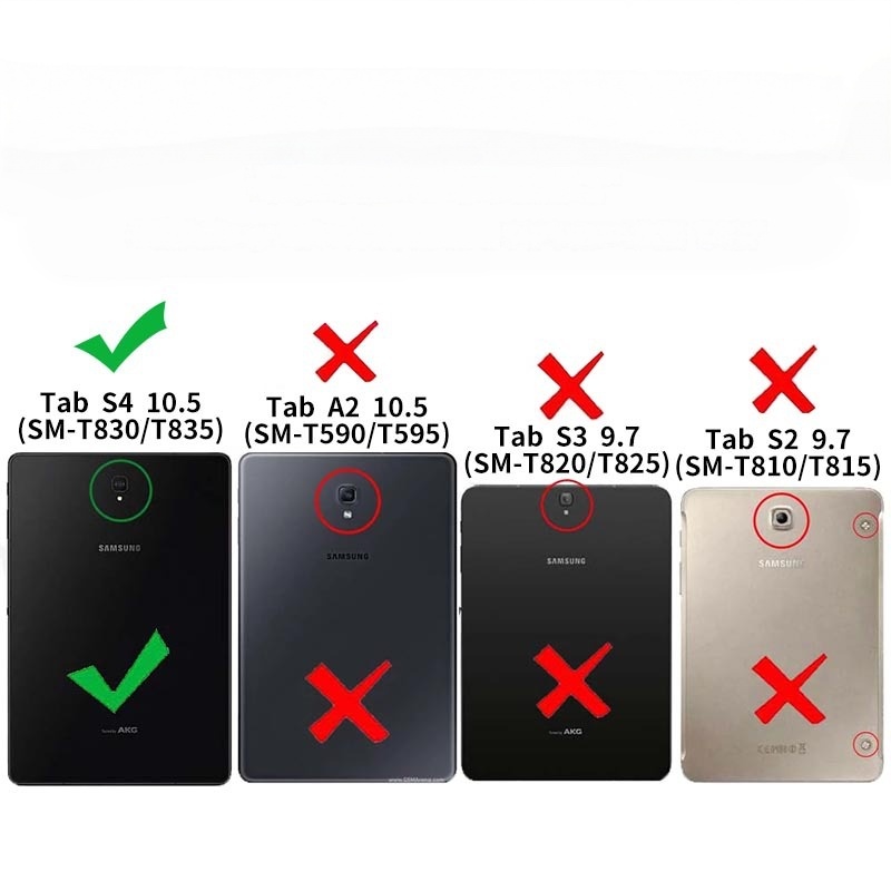 10.5" Tri-Fold Case Magnetic Protective Cover Folio Shell for Samsung Galaxy Tab S4 10.5 (SM-T830/ T835) - Image 15
