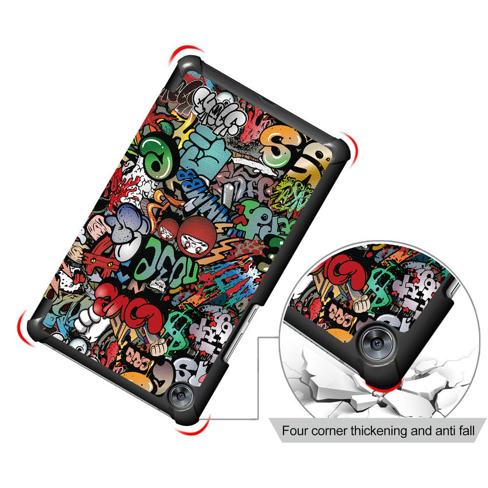 8.4" Tri-Fold Cover Soft leather Shell Folio case for Huawei M5 (SHT-AL09/ W09) - Image 2