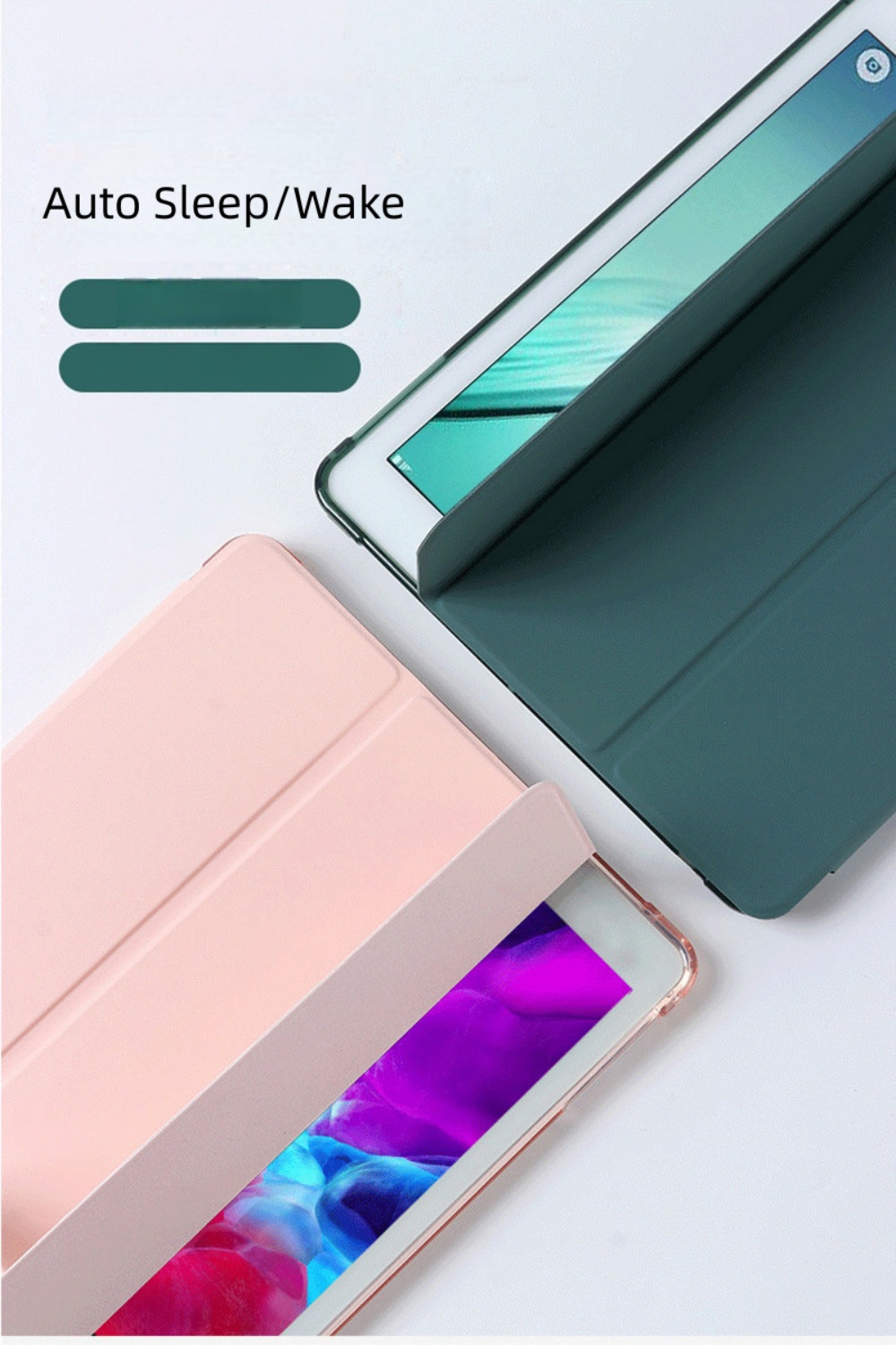 10.5" Tri-Fold Case Soft TPU leather Shell folio Cover with pen holder for Apple iPad Pro (Model A1701 A1709 A1852) - Image 6