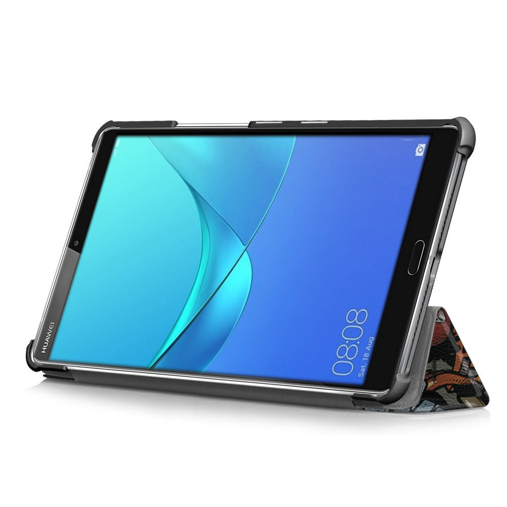 8.4" Tri-Fold Cover Soft leather Shell Folio case for Huawei M5 (SHT-AL09/ W09) - Image 4