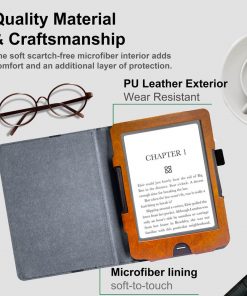 Alternative view of 6" Flip Magnetic Case Full Protective Cover Shell for E-Reader inkbook Calypso Plus