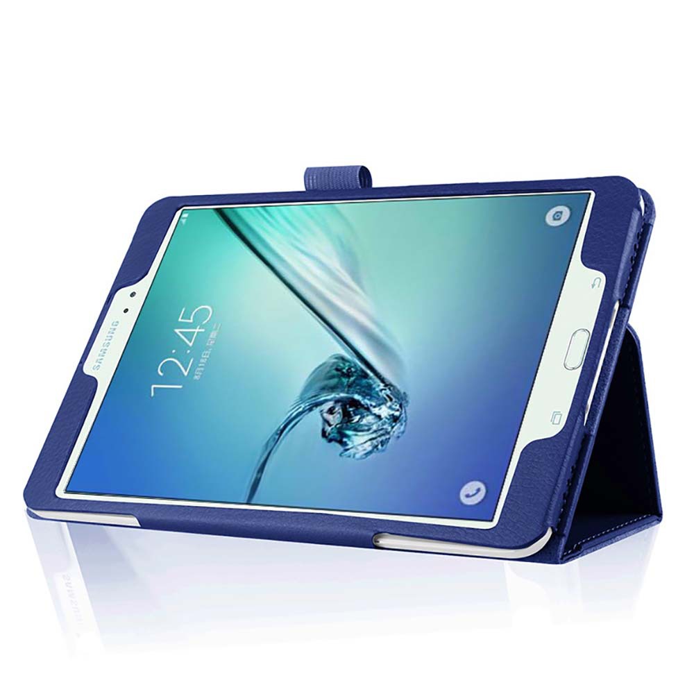 8" Two-Fold Folio Stand Case Back Clip Shell Protective Cover for Samsung Galaxy Tab S2 8.0 (T710/ T713/ T715/ T719) - Image 2