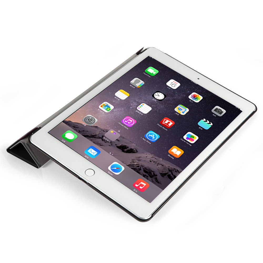 9.7" Tri-Fold Stand Case Leather Shell Drop-Proof Protective Cover for Apple iPad 5 (Model A1822 A1823 ) - Image 3