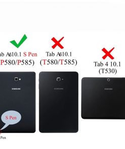 Alternative view of 10.1" Tri-Fold Cover leather Shell Folio case for Samsung Galaxy Tab A 10.1 with S Pen ( Model SM-P580/ P585)
