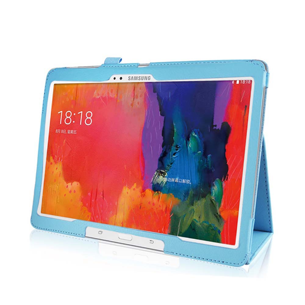 10.1" Foldable Stand Case Leather Shell Drop-Proof Protective Cover for 2014 Samsung Galaxy Note 10.1 (Model SM-P600/ P601/ P605) - Image 2
