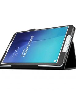 Alternative view of 9.6" Two-Fold Folio Stand Case Back Clip Shell Protective Cover for Samsung Galaxy Tab E 9.6 SM-T565/ T567