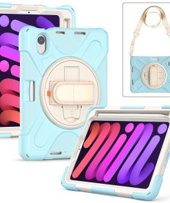 Alternative view of 8.7" Drop-proof Stand Case Tablet Protective Cover Hand Strap Shell for 2020 Samsung Galaxy Tab A7 T500/T505