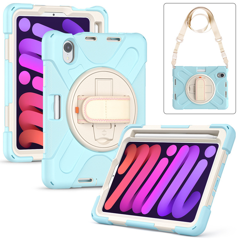 8.7" Drop-proof Stand Case Tablet Protective Cover Hand Strap Shell for Samsung Galaxy Tab A7 Lite 8.7 (SM-T220/ T225) - Image 2
