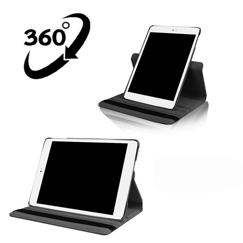360° Rotating Pebbled Leather Case Folio Shell Protective Cover for Samsung Galaxy Tab E 8'' (T377/ T375) - Image 2
