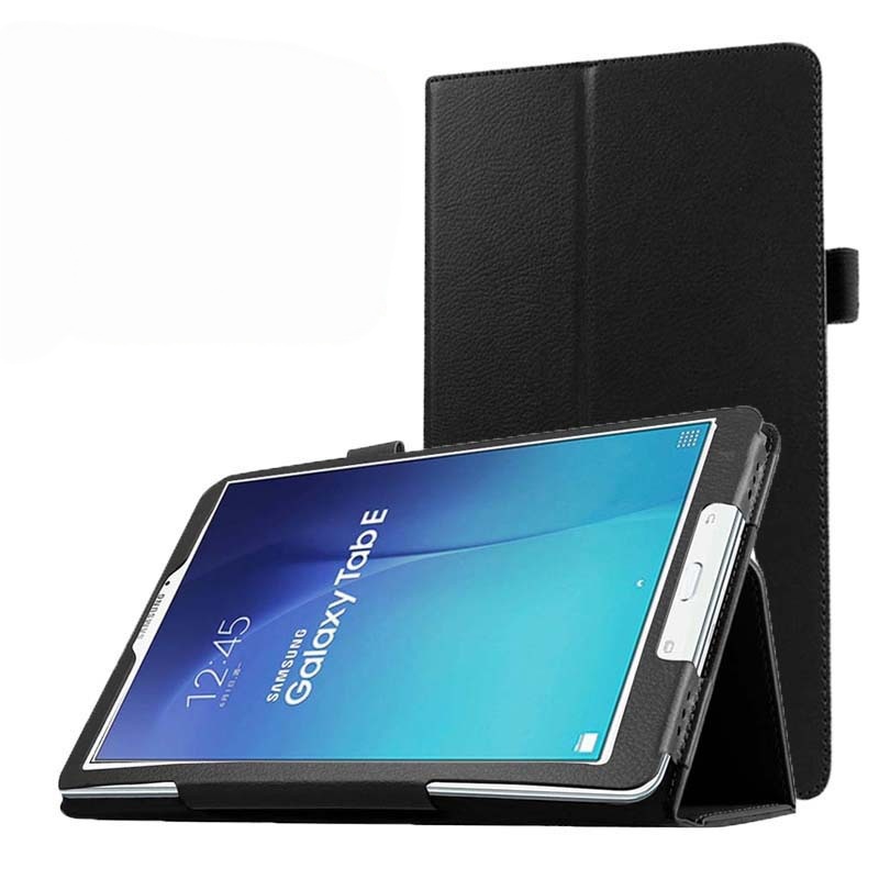 9.6" Two-Fold Folio Stand Case Back Clip Shell Protective Cover for Samsung Galaxy Tab E 9.6 SM-T565/ T567 - Image 9