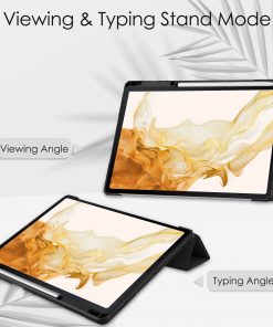 Alternative view of 12.4" Tri-Fold Case with Pen Holder Magnetic Cover Clear Acrylic Protective Shell for Samsung Galaxy Tab S7 plus / T970/ T975