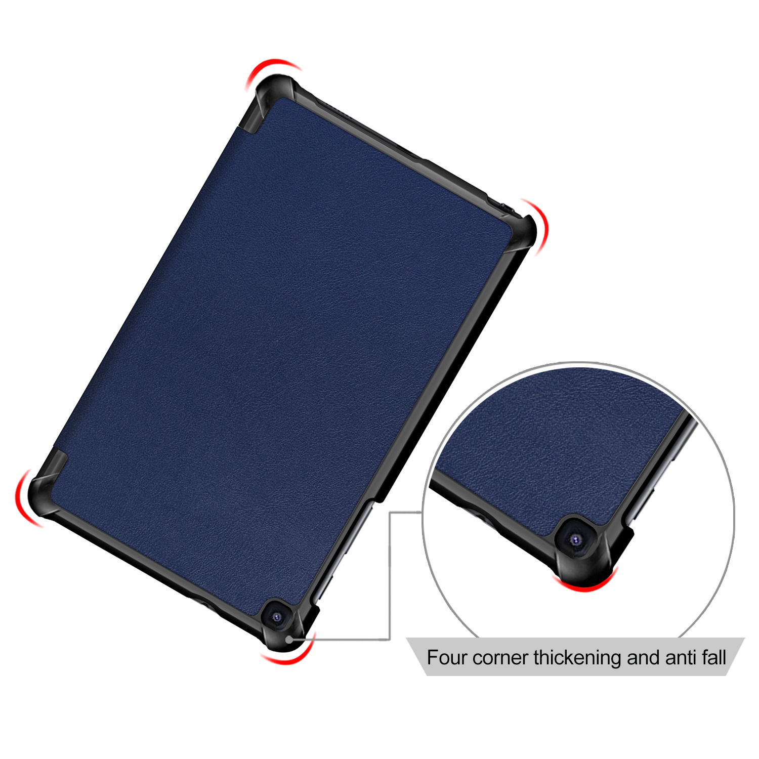 8" Tri-Fold Cover leather Shell Folio case for 2019 Samsung Galaxy Tab A 8.0 with S pen (SM-P200/ P205) - Image 4