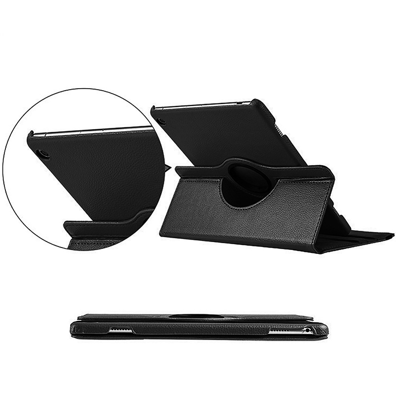 10.8" Rotating Folio Case Leather Shell Protective Cover for Huawei M5 (CMR-AL09/CMR-W09) - Image 4