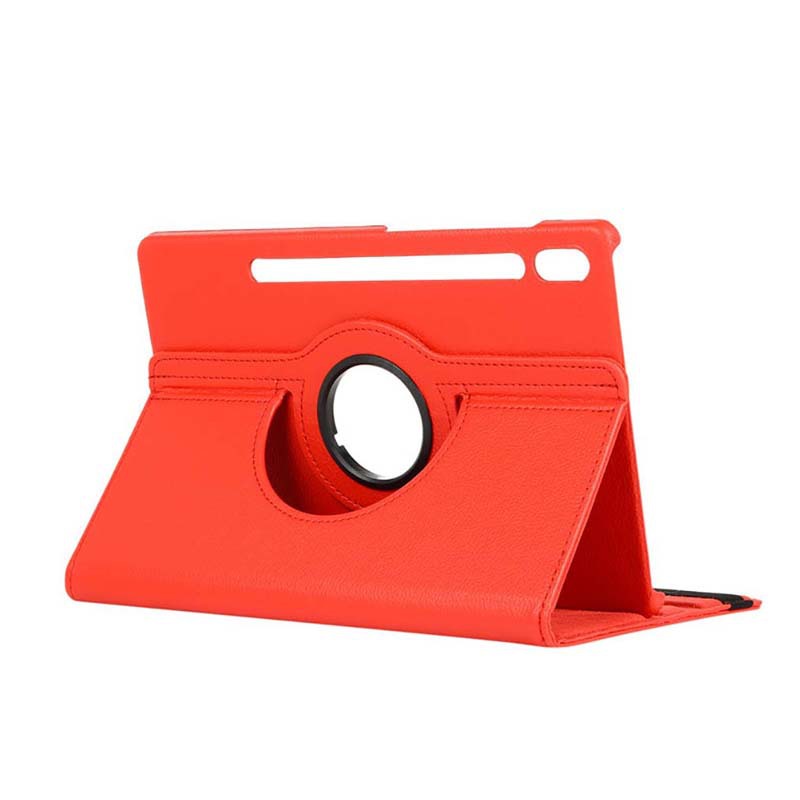 12.4" Rotating Folio Case Leather Shell Protective Cover for Samsung Galaxy Tab S8 Plus (X800/ X805) - Image 4