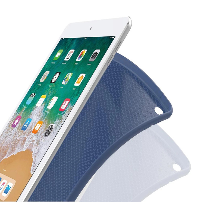 9.7" Premium Soft Silicone Cover Leather Case Protective Shell for Apple iPad Air 2 (Model A1566 A1567) - Image 3