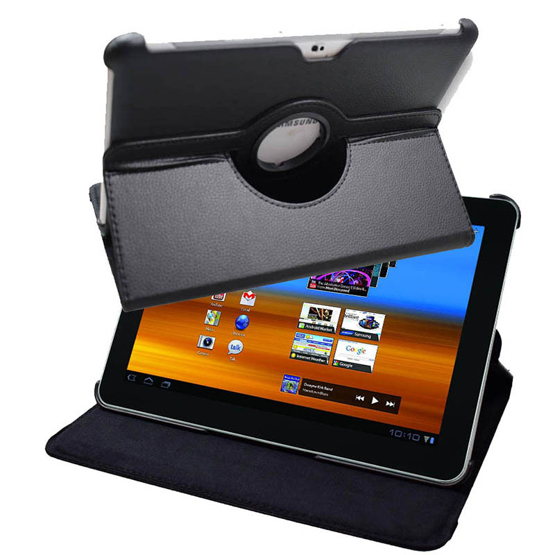 10.1" Rotating Folio Case Leather Shell Protective Cover for Samsung Galaxy Tab 10.1 GT-P7500 P7510 (2011 edition) - Image 5