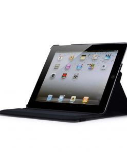 9.7" Rotating Stand Case Leather Shell Drop-Proof Protective Cover for Apple iPad 2 (Model A1395 A1396 A1397)