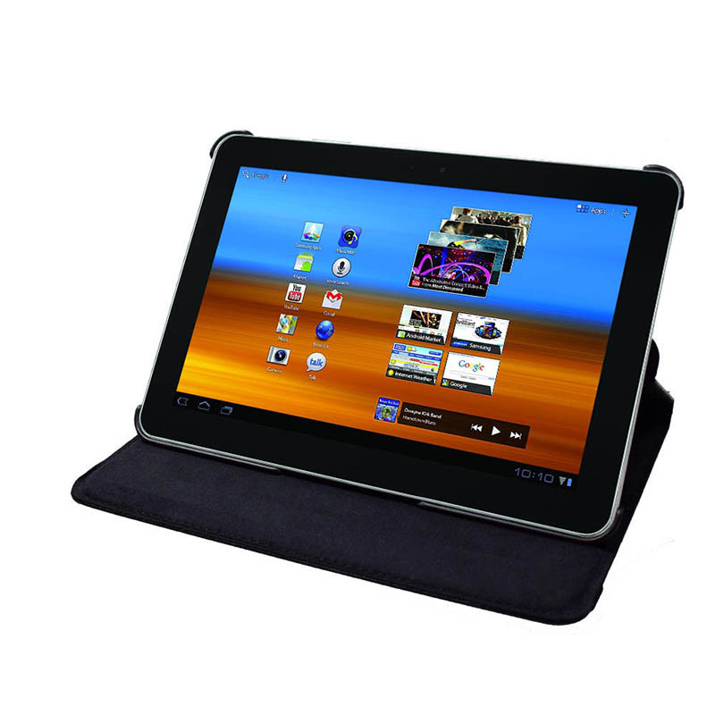 10.1" Rotating Folio Case Leather Shell Protective Cover for Samsung Galaxy Tab 10.1 GT-P7500 P7510 (2011 edition) - Image 3