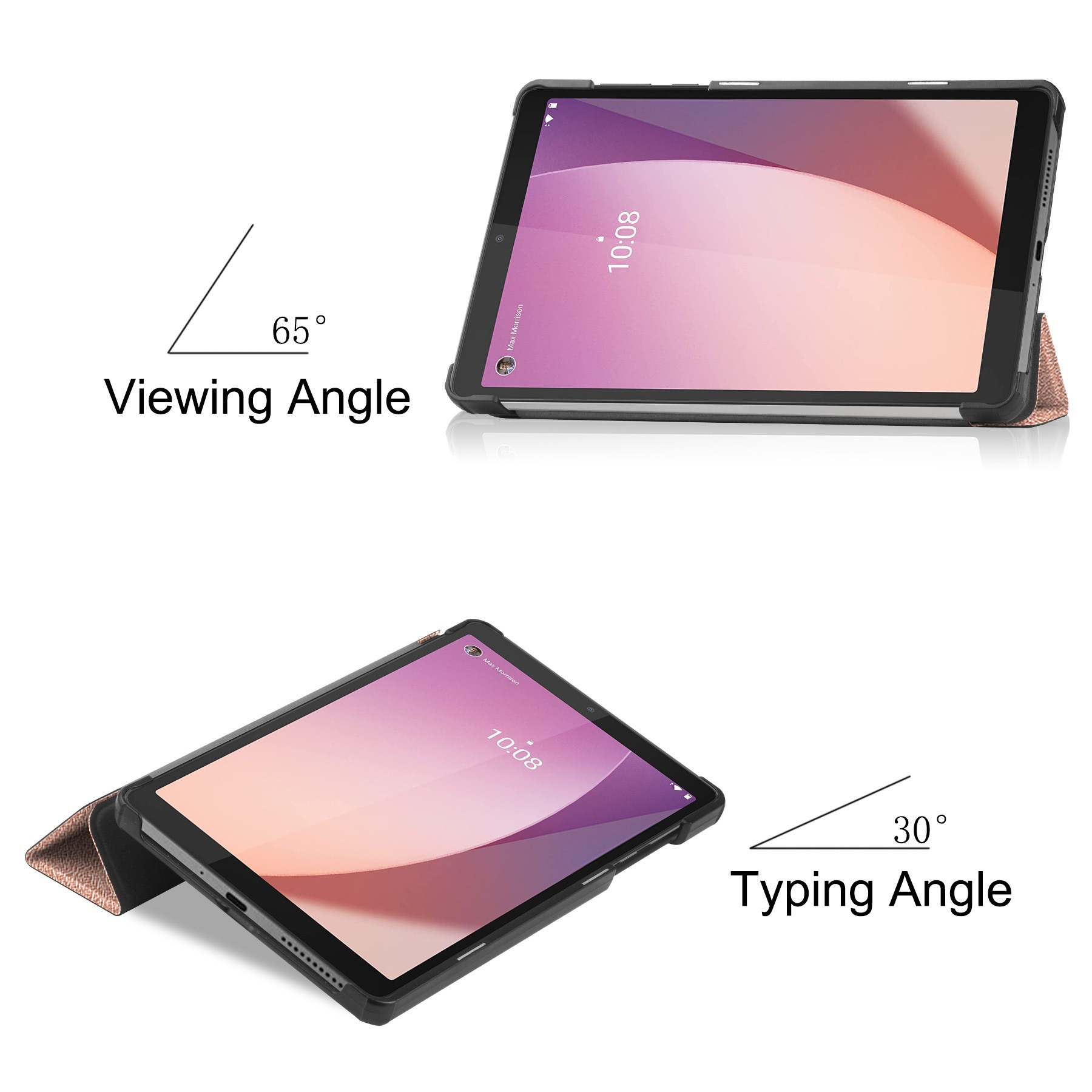 8" Premium Smart Case Slim Shockproof Leather Cover for Lenovo Tab M8 4th Gen - Image 5