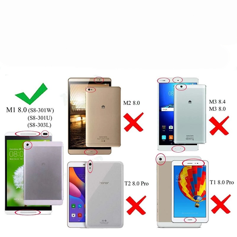 8" Tri-Fold Case Magnetic Protective Cover Folio Shell for Huawei M1 8.0 (S8-301W/ 301U/ 303L) - Image 9