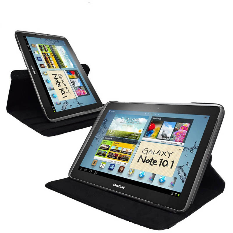 10.1" Rotating Folio Case Leather Shell Protective Cover for Samsung Galaxy Note 10.1 SM-P600/ P601 (2014 edition) - Image 2
