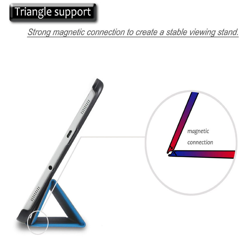 9.7" Tri-Fold Case Magnetic Protective Cover Folio Shell for Samsung Galaxy Tab S2 (SM-T815C/ T813) - Image 3