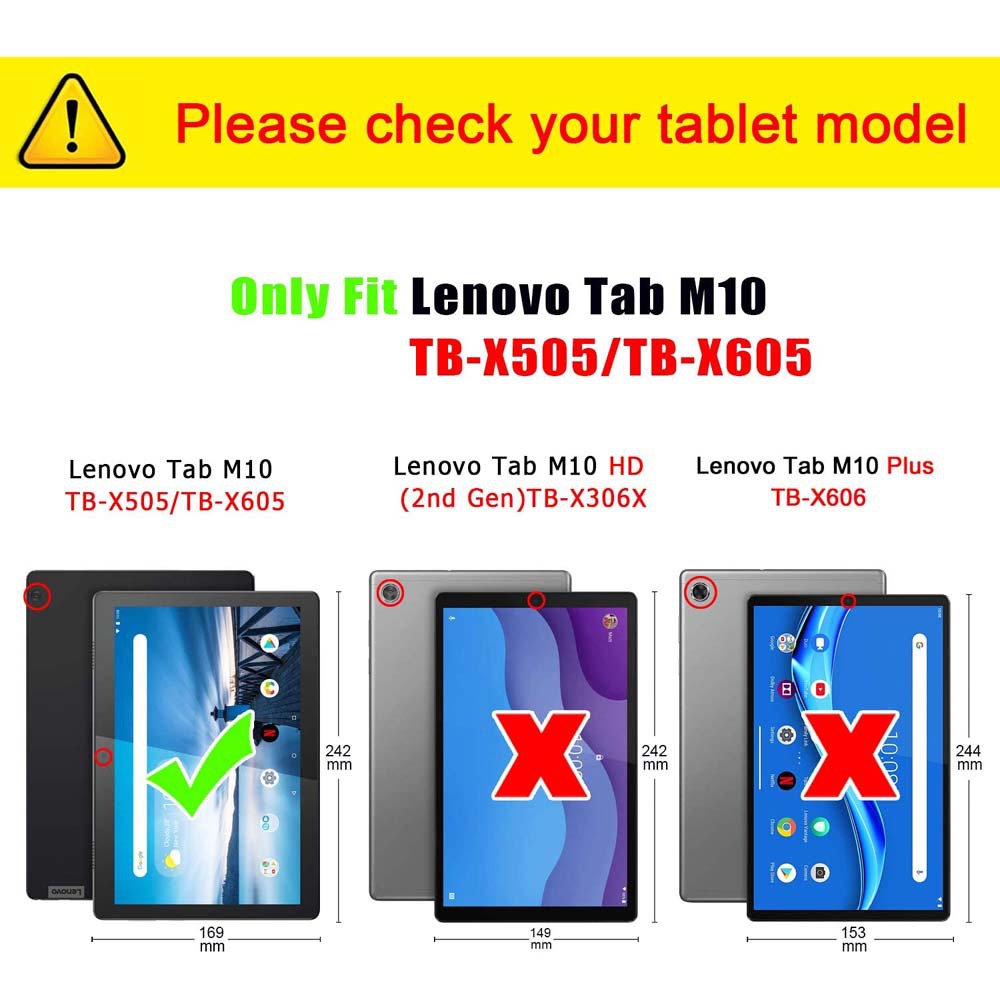 10.1" Premium Smart Case Slim Shockproof Leather Cover for Lenovo Tab M10 HD (TB-X505F/L) - Image 11