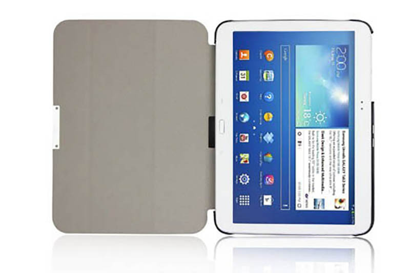 10.1" Tri-Fold Cover Soft leather Shell Folio case for Samsung Galaxy Tab 4 SM-T530/ T531/ T535 - Image 4