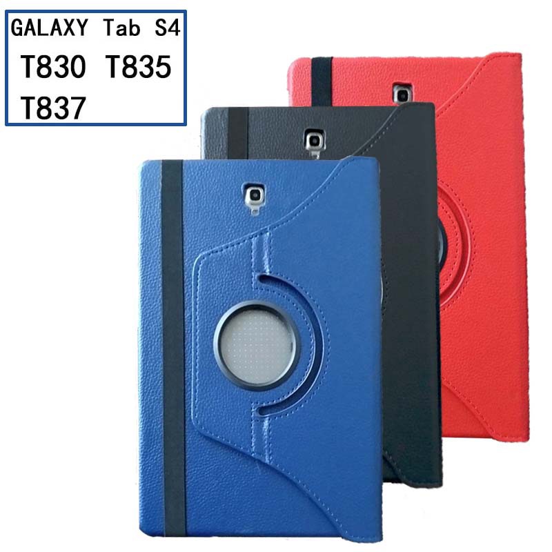 10.5" Rotating Folio Case Leather Shell Protective Cover for Samsung Galaxy Tab S4 10.5 (SM-T830/ T835/ T837)