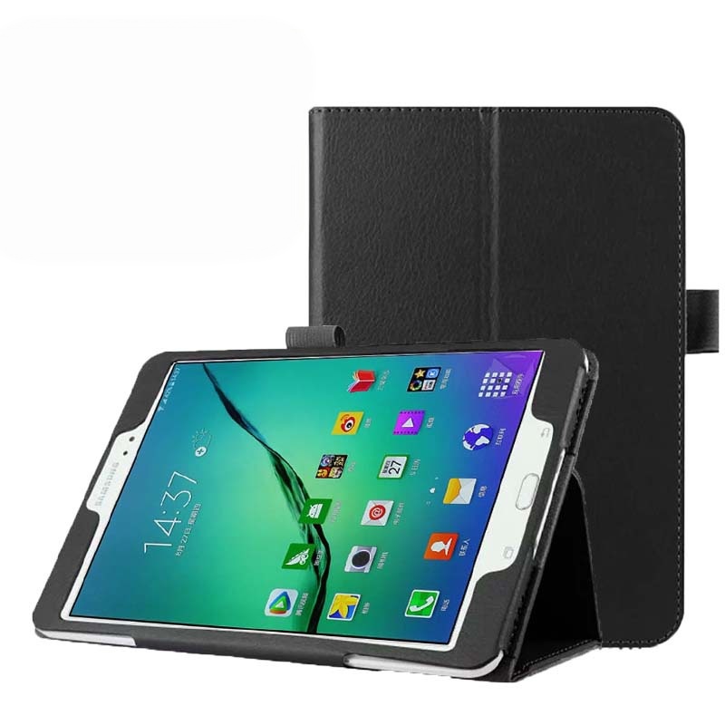 9.7" Two-Fold Folio Stand Case Back Clip Shell Protective Cover for Samsung Galaxy Tab S2 9.7 (SM-T810/ T815)