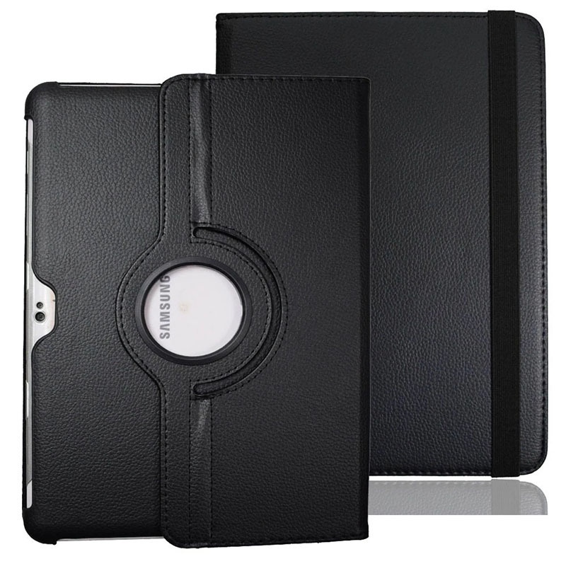 10.1" Rotating Folio Case Leather Shell Protective Cover for Samsung Galaxy Tab 10.1 GT-P7500 P7510 (2011 edition)